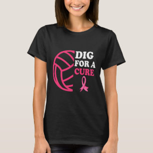 Für eine Heilung Brustkrebs Bewusstsein Volleyball T-Shirt