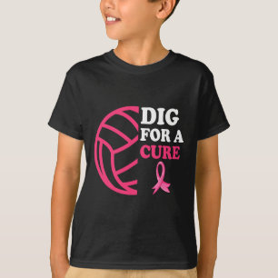 Für eine Heilung Brustkrebs Bewusstsein Volleyball T-Shirt