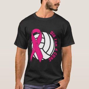 Für eine Heilung Brustkrebs Bewusstsein Volleyball T-Shirt