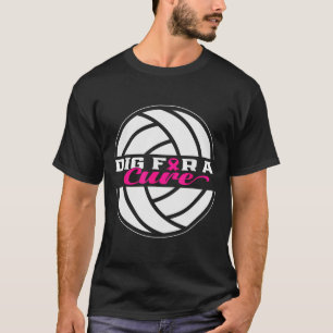 Für eine Heilung Brustkrebs Bewusstsein Volleyball T-Shirt