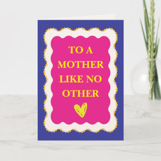 Für eine Mutter wie keine andere | Rosa und Blau E Dankeskarte