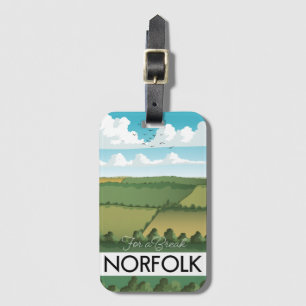 Für eine Pause Norfolk Reiseplakat Zwei-Tone-Kaffe Gepäckanhänger