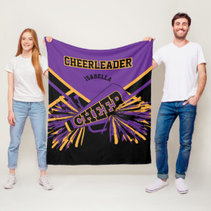 Für einen Chef 📣 - Lila, Gold und Schwarz Fleecedecke
