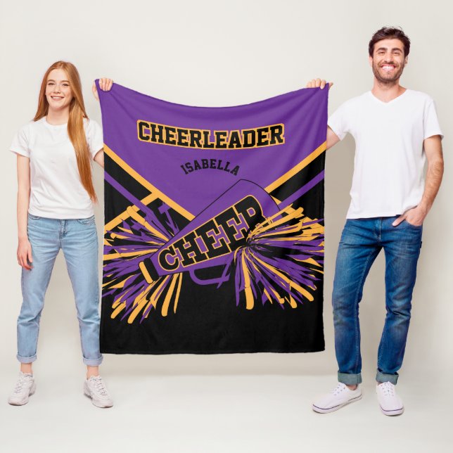 Für einen Chef 📣 - Lila, Gold und Schwarz Fleecedecke (Beispiel)