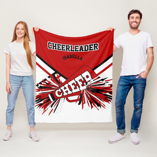 Für einen Chef 📣 - rot, weiß und schwarz Fleecedecke (Beispiel)