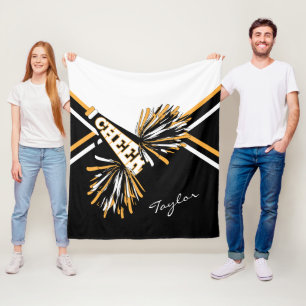 Für einen Chefredakteur 📣 - Weiß, Gold & Schw Fleecedecke