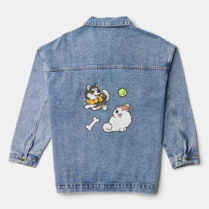Für einen Hundeliebhaber Jeansjacke