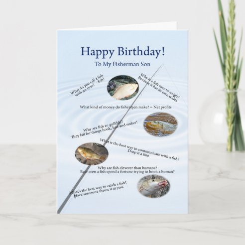 Lustige Geburtstagskarte Fischer Karten Zazzle.ch