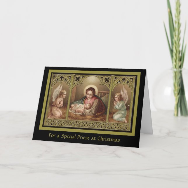 Für einen speziellen Priester Feiertagskarte (Vorderseite)