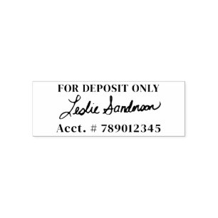 Für Einzahlungen Signature Bank Self Inking Briefm Permastempel