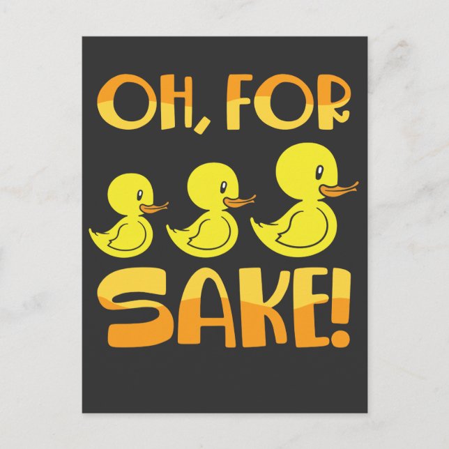 Für Enten, die als Duckküken verwendet werden, Postkarte (Vorderseite)