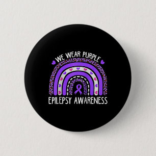 Für Epilepsie Awaren tragen wir Lila Leopardenboge Button