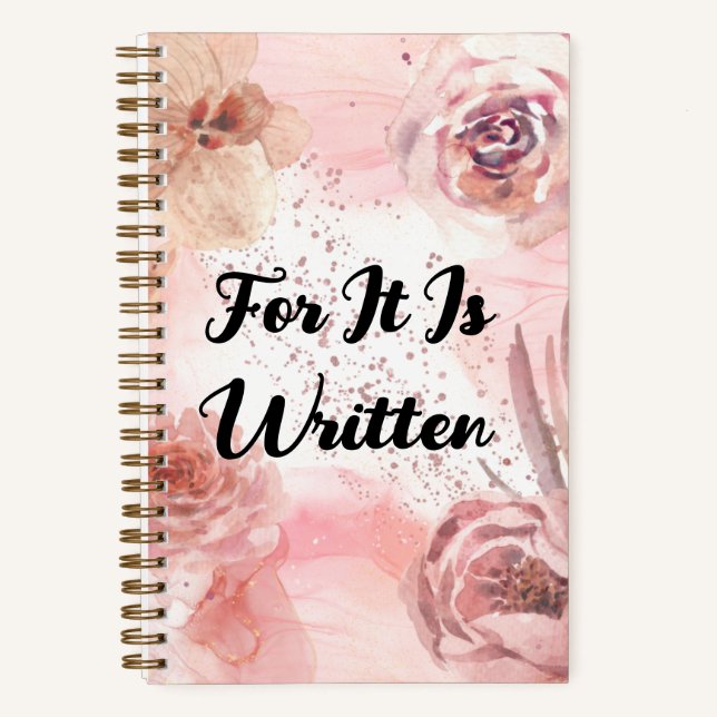 Für es ist Floral Journal geschrieben Notizbuch (Vorderseite)