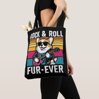 Fur-Ever Rock & Roll With A Rockin Corgi Tasche