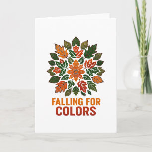 Für Farben fallen Herbstlaub Laub Thanksgiving Karte