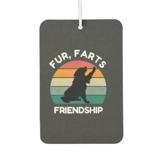 Fur, Farts, Friendship - Funny Dog Lover Retro Autolufterfrischer