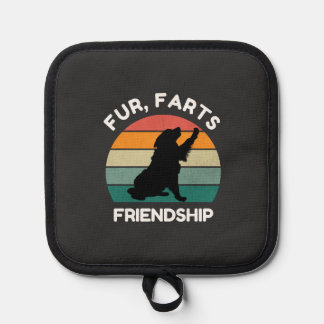 Fur, Farts, Friendship - Funny Dog Lover Retro Topflappen