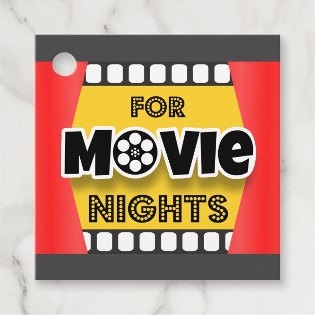 Für Filmabende Geschenkanhänger (Vorderseite)