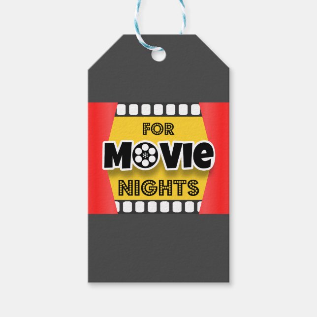 Für Filmabende Geschenkanhänger (Vorderseite)