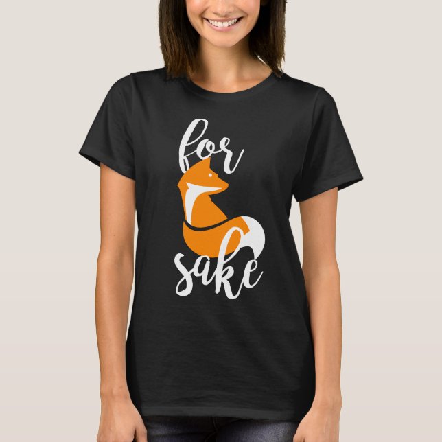 Für Fox-Grund - T - Shirt (Schwarzes) (Vorderseite)