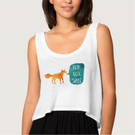 Für Fox Sake Crop Vest T-Shirt