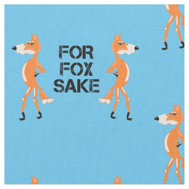 Für Fox-Sake-Füchse mit Streitgesprächen Stoff (Nahaufnahme)