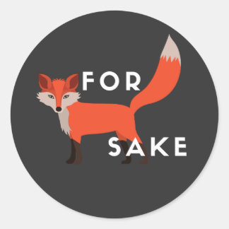 Für Fox Sake Personalisiert Notebook Journal Runder Aufkleber