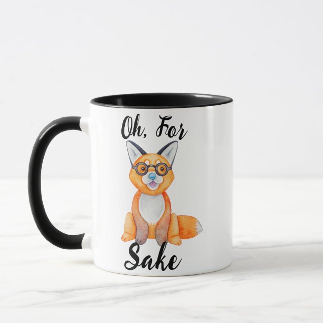 Für Fox Sake Pun Funny Novelty Tasse (Links)