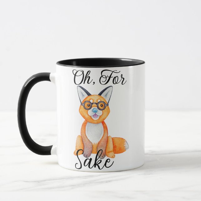 Für Fox Sake Pun Funny Novelty Tasse (Links)