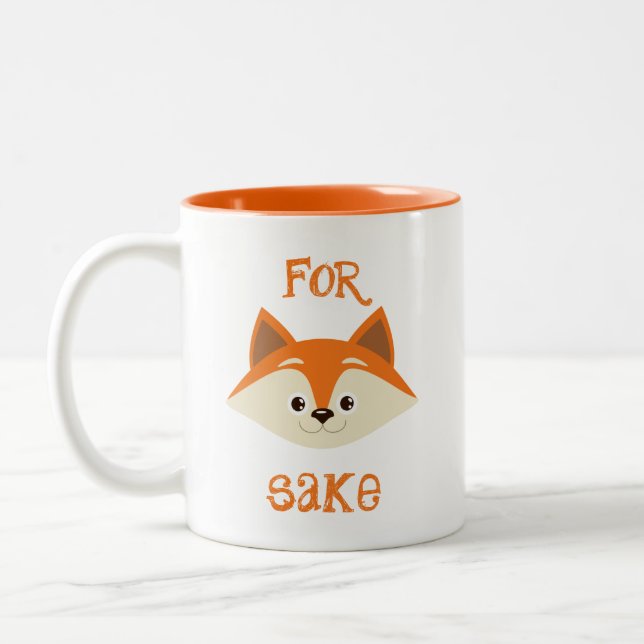 Für Fox Sake Zwei-Tone-Kaffee-Tasse Zweifarbige Tasse (Links)