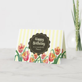 Für Freunde am Geburtstag Gelbe Papagei Tulips Blu Karte