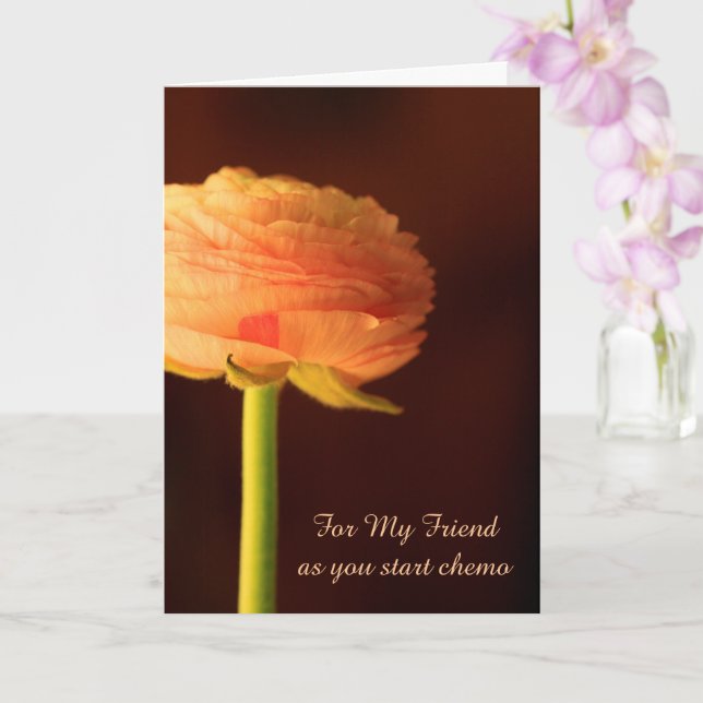 Für Freunde Chemo Unterstützung Ranunculus Karte (Orchidee)