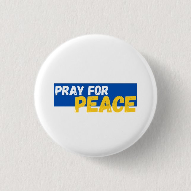 Für Frieden beten, für die Ukraine beten Button (Vorderseite)