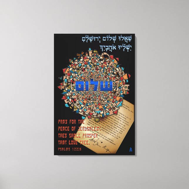 Für Frieden für Jerusalem plädieren Leinwanddruck (Vorderseite)