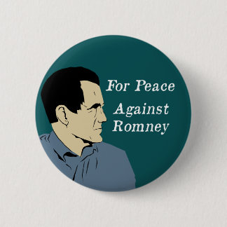 Für Frieden gegen Romney Knopf Button