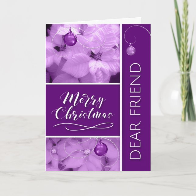 für Friend Lavender Lila Poinsettia Weihnachten (Vorderseite)