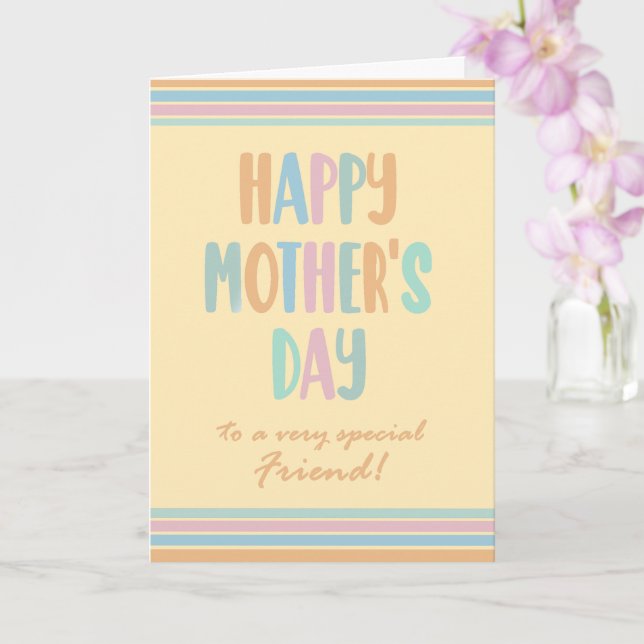 Für Friends Mothers Day Strips und Typografie Karte (Orchidee)