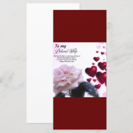 Für geliebte Ehefrau, glücklicher Valentinstag