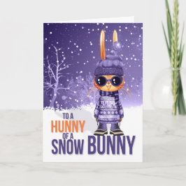 für Girls Niedlich Lila Weihnachten Snowbunny