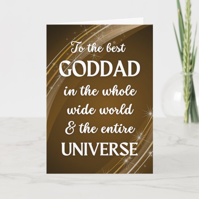 Für Goddad Vatertag Universe Thema Karte (Vorderseite)