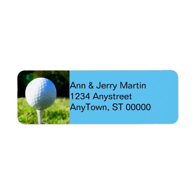 für Golfer Golf Ball Design auf blau (Vorne)