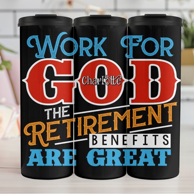 Für Gott arbeiten, große Vorteile Thermosbecher (Von Creator hochgeladen)