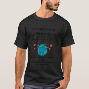 Für Gott hat die Welt so geliebt Christliche Bibel T-Shirt