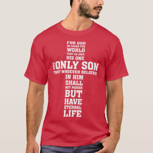 Für Gott So Liebe Welt Jesus Kreuz Christlich T-Shirt