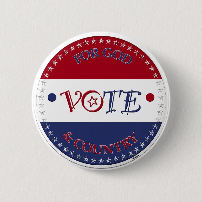 Für Gott und Land ABSTIMMUNG Button (Vorderseite)