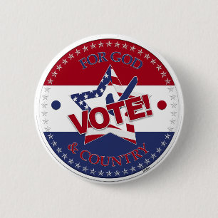 Für Gott und Land Abstimmung! Star Karo Mark Button