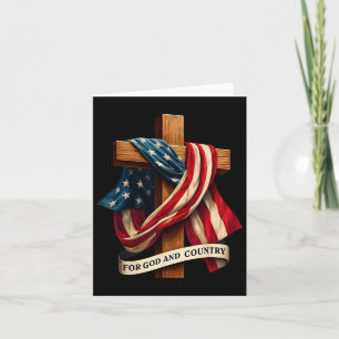 Für Gott und Land Kreuz Christlich Patriotisch Jes Karte