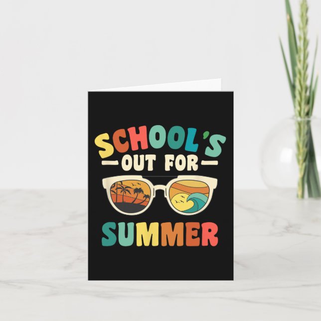 Für Groovy Schüler ist die Schule im Sommer unterw Karte (Vorderseite)
