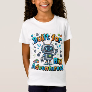 Für große Abenteuer gebautes süßes Robot-T-Shirt   T-Shirt
