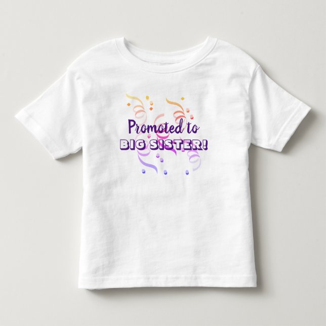 Für große Schwester befördert Kleinkind T-shirt (Vorderseite)